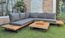 Vorschaubild Garden Pleasure Lounge Gruppe ACAPULCO, Stahl / Akazie / Kissen 100 % Polyester