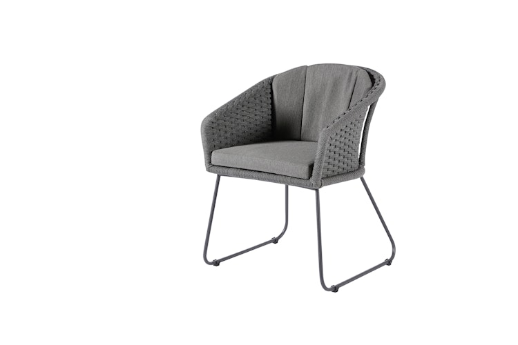 Diamond Garden Stuhl RHODOS, Edelstahl Dunkelgrau / Rope / Sunproof (100 % Polypropylen) - Auslaufartikel