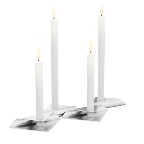 höfats Kerzenhalter SQUARE CANDLE silber