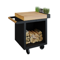 OFYR Mise en Place Table Black 65 PRO Teakholz