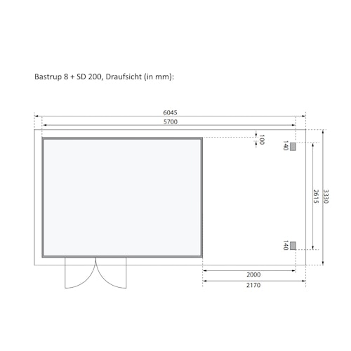 Karibu Woodfeeling Gartenhaus Bastrup 8 - 28 mm