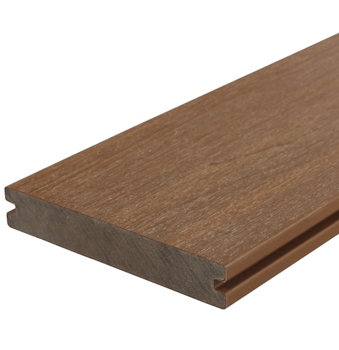 HANDMUSTER Fiberdeck Terrassendiele Premium Voll Teak