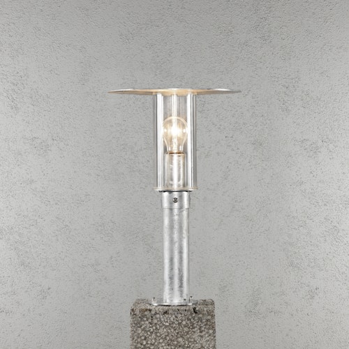 Konstsmide Sockelleuchte Mode, galvanisiert, klares Polycarbonatglas (661-320)