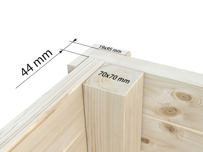 Palmako Gartenhaus Aurelia 12,7+7,9 m² - 44 mm