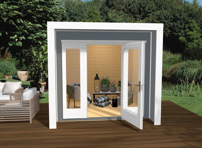 Weka Gartenhaus 263 mit großer Glasfront - 28 mm