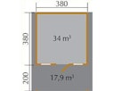 Vorschaubild Weka 28 mm Gartenhaus 110 A mit Vordach (200 cm)