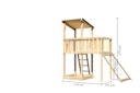 Vorschaubild Akubi Kinderspielturm Anna mit Pultdach inkl. Anbauplattform und Netzrampe