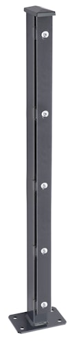 dz Pfosten AF mit Fussplatte inkl. Abdeckleiste und Edelstahlschrauben