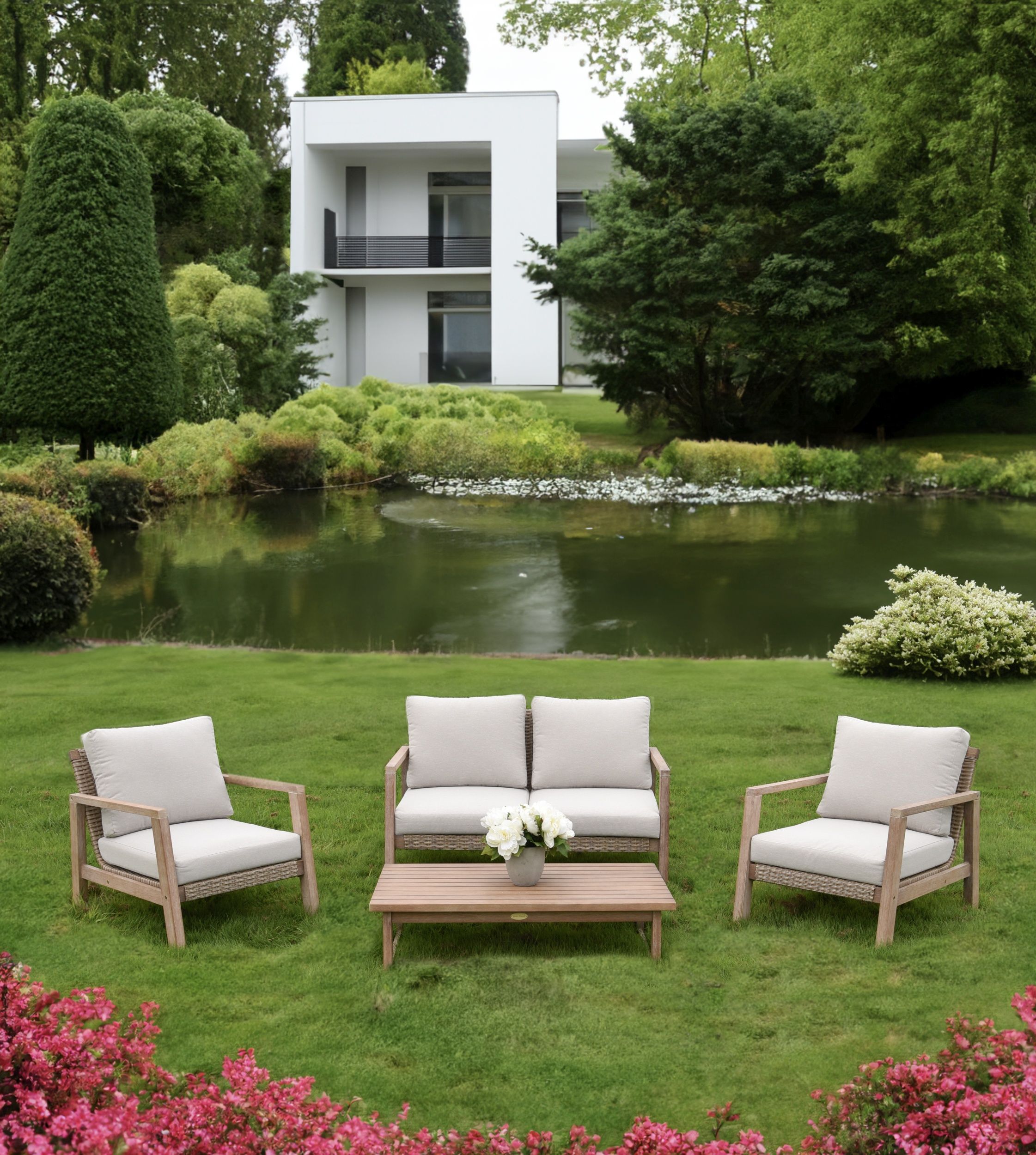 GARDEN PLEASURE Sonnenschirm – 300 Cm Durchmesser, 6 Streben, In Grün
