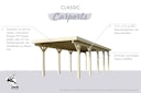 Vorschaubild Karibu Carport Einzelcarport Classic Einzel 1 - kesseldruckimprägniert