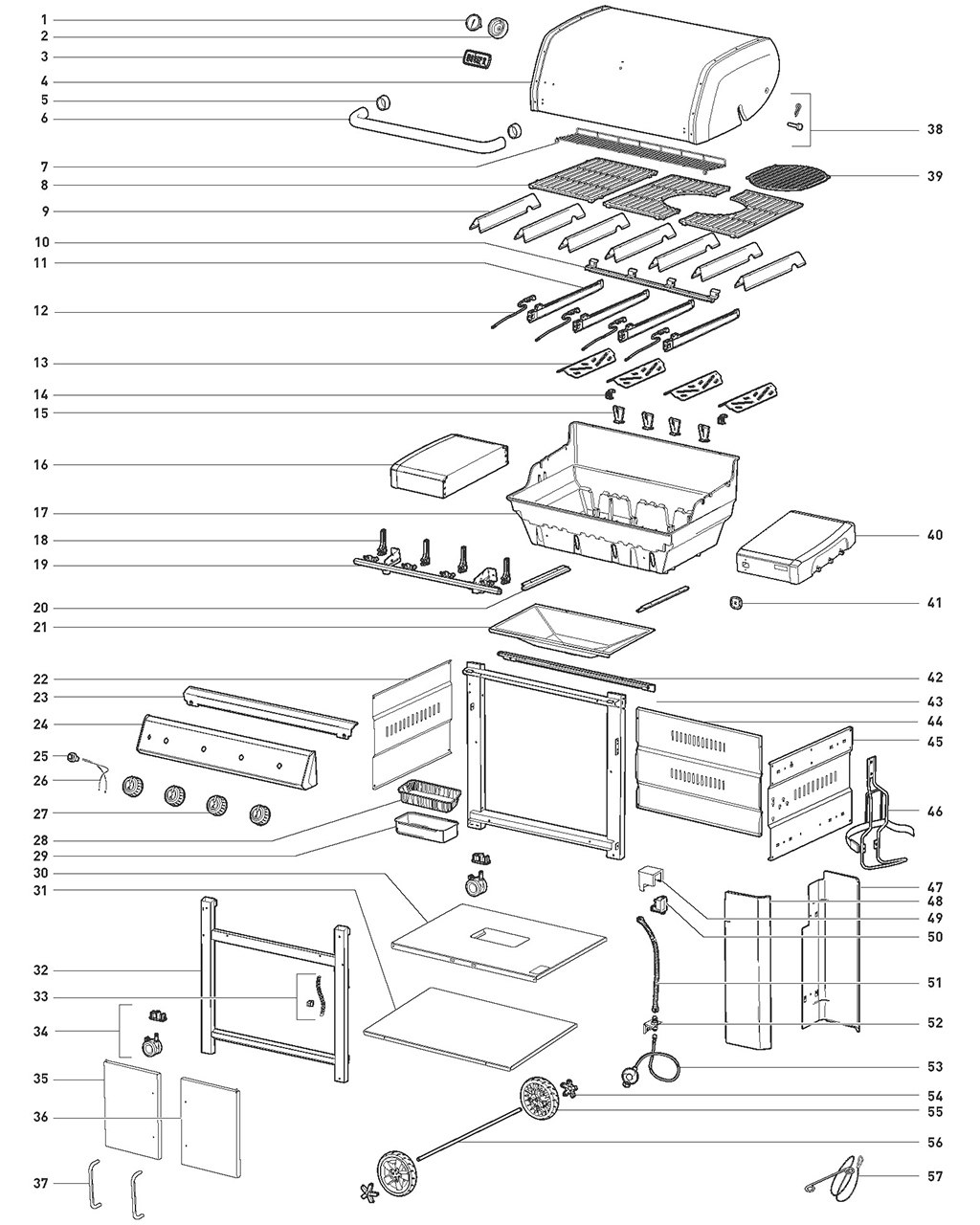 Explosionszeichnung Ersatzteile