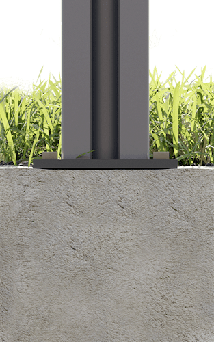 dz VIDUAL Steckzaun-Anfangs-/Endpfosten 72 x 72 mm mit Zubehör