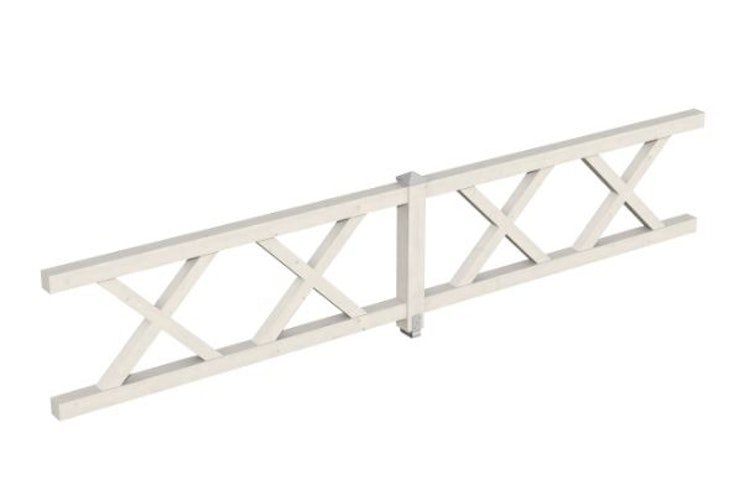 Skan Holz Brüstung Andreaskreuz zu Pavillon Cannes / Orleans