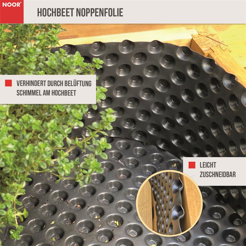 Noor Hochbeet Noppenfolie 1x6,5m 400 g/m²