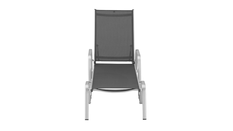 Kettler Stapelliege BASIC PLUS, Aluminium Silber / Outdoorgewebe Anthrazit - Sonderaktion