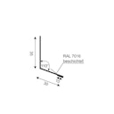Vorschaubild Tropfkante für  Saunafässer als Abschluss der Schindeleindeckung