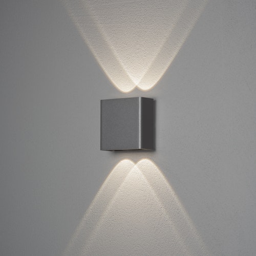 Konstsmide Wandleuchte Chieri, 2x2 LED, Aluminium, anthrazit (7891-370)