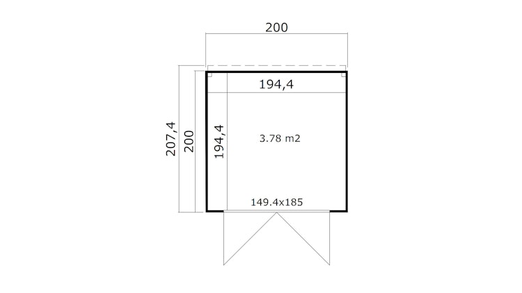 Weka Design-Gartenhaus Batu - 28 mm - Modern Storage