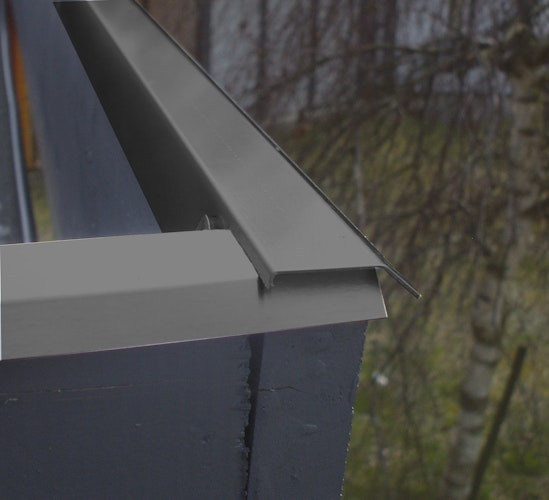 Blendenabdeckung für Gartenhäuser anthrazit (1 Stück, Typ 1b bis 30 mm Breite)