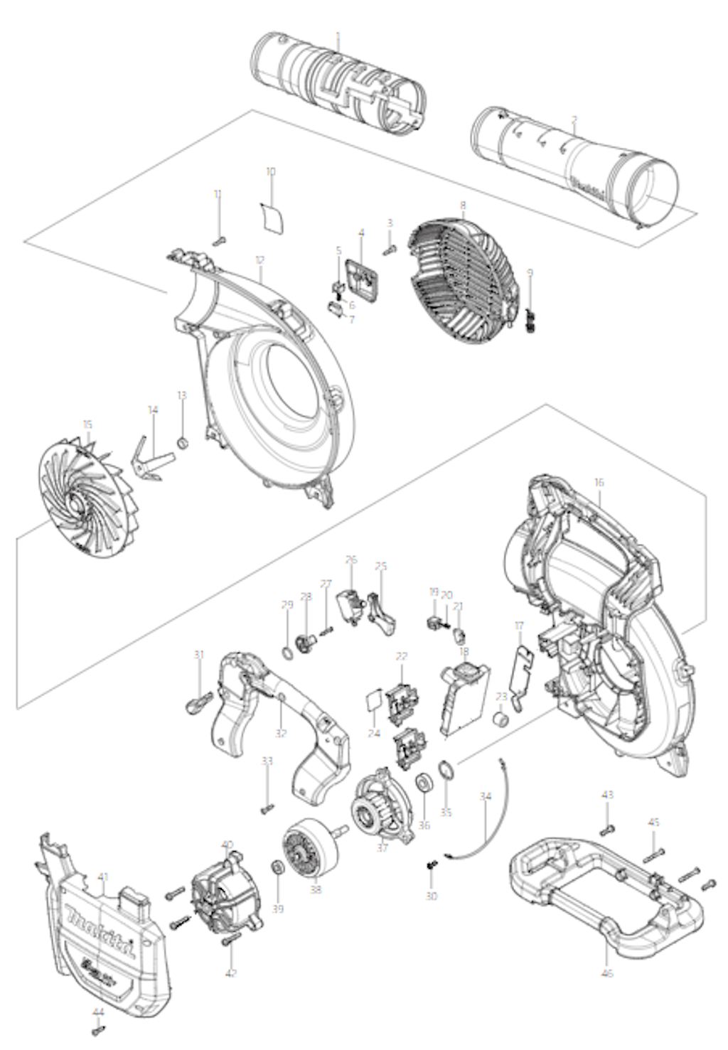 Explosionszeichnung Ersatzteile