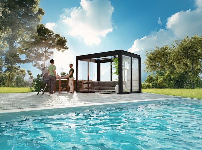 SunElements Ersatz-Schiebetür - 8 mm ESG klar (4 m Wand)