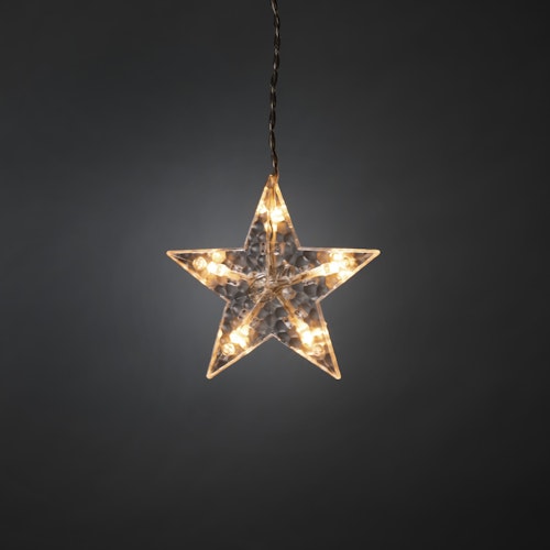 Konstsmide Weihnachtsbeleuchtung  LED Lichtervorhang 12 klare Sterne