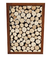 Badeko Holzregal „Lounge“ einfach – 100x70 cm in Edelrostoptik