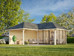 Palmako Pavillon Bianca 24,9 m² Set 512 Slide Plus mit Isolierglas-Schiebetüren