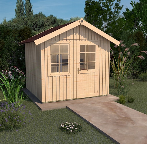 Weka Schwedenhaus 410 mit extra hoher Tür - 44 mm (aufgedoppelt)