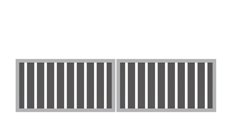 TraumGarten RAJA WPC ALU XL Anthrazit Doppeltor auf Maß