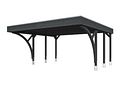 Vorschaubild Skan Holz Doppelcarport Friesland 546x555 cm - 2 Einfahrtsbögen Set H