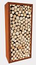 Vorschaubild Badeko Holzregal „Lounge“ einfach – 160x70 cm in Edelrostoptik