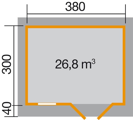 Weka 28 mm Gartenhaus 163