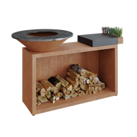 OFYR Plancha Grill Island Corten 85 Keramik Dunkelgrau