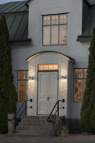 Konstsmide Wandleuchte Hild, 2x5W LED, weiss, gefrostetes Glas, dimmbar (427-250)