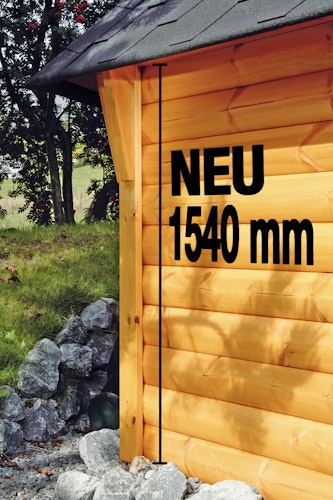 Wolff Finnhaus Grillkota 9 de luxe inkl. Grillanlage und Lapplandpaket (C)