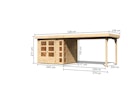 Vorschaubild Karibu Woodfeeling Gartenhaus Kerko 3/4/5/6 mit 280 cm Schleppdach - 19 mm