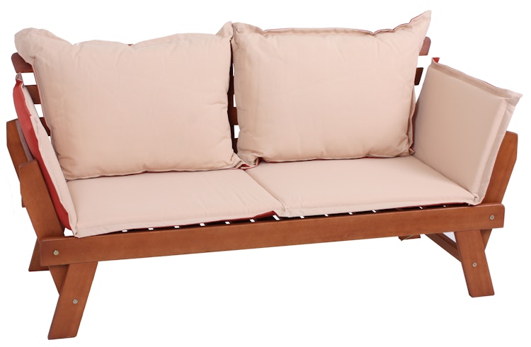 Garden Pleasure Bank FORTUNA, 195 cm, Eukalyptus / Kissen 100 % Polyester