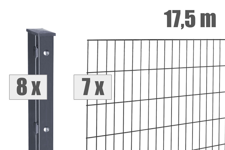 dz Doppelstab-Zaunset MORITZ 6/5/6 mit Pfosten VAP
