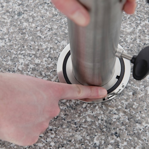 doppler Granitsockel EXPERT CLICK-IT 70 kg, Hellgrau