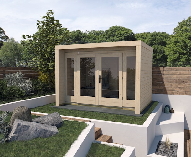 Weka Gartenhaus 263 mit großer Glasfront - 28 mm