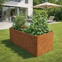 Vorschaubild Premium Hochbeet aus Cortenstahl mit Rostpatina 160 x 80 x 75 cm