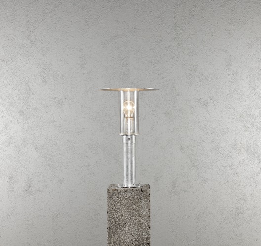 Konstsmide Sockelleuchte Mode, galvanisiert, klares Polycarbonatglas (661-320)