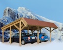 Vorschaubild Skan Holz Harz - Pultdach Doppelcarport aus Nadelholz Breite 624 cm