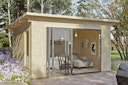 Vorschaubild Skan Holz Gartenhaus Tournai 2 mit Schiebetür - 28 mm 