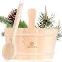 Vorschaubild Liebenstein Sauna Eimer mit Kelle aus Kiefernholz (4L)