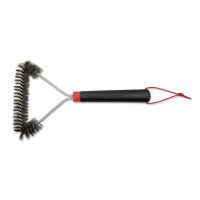 Weber Dreiseitige Grillbürste - 30 cm, mit Edelstahlborsten