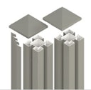 Vorschaubild OSMO 2er-Set-Aluminiumpfosten Typ B - inkl. Pfostenkappe und 4 Abdeckleisten