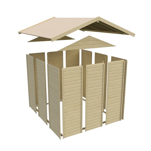 Akubi Stelzenhaus Benjamin mit Holzrampe