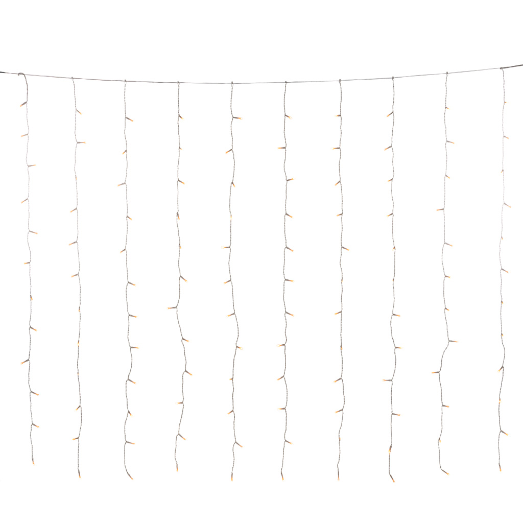 Konstsmide LED Lichtervorhang bernstein 140x120cm